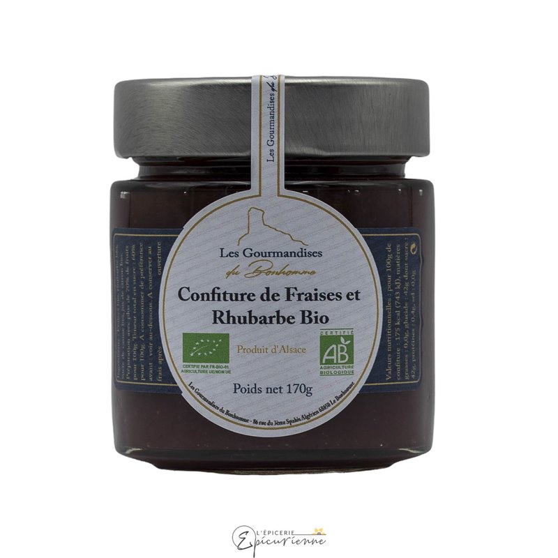 CONFITURE FRAISE RHUBARBE BIO 