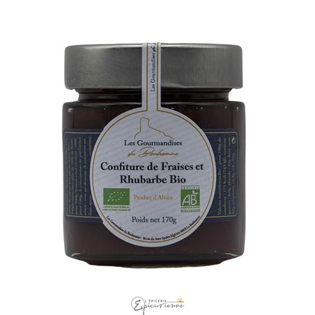 CONFITURE FRAISE RHUBARBE BIO