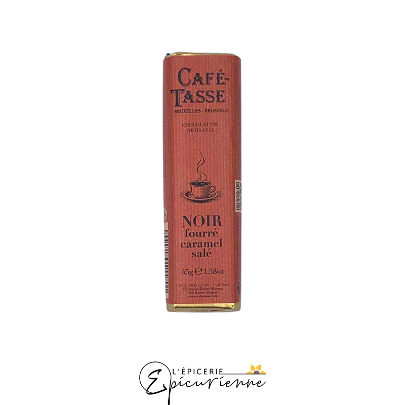 BARRE CHOCOLAT NOIR FOURRÉ CARAMEL SALÉ 