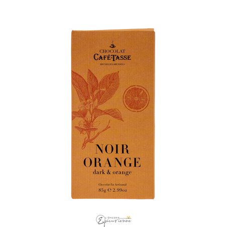 TABLETTE CHOCOLAT NOIR ET ORANGE