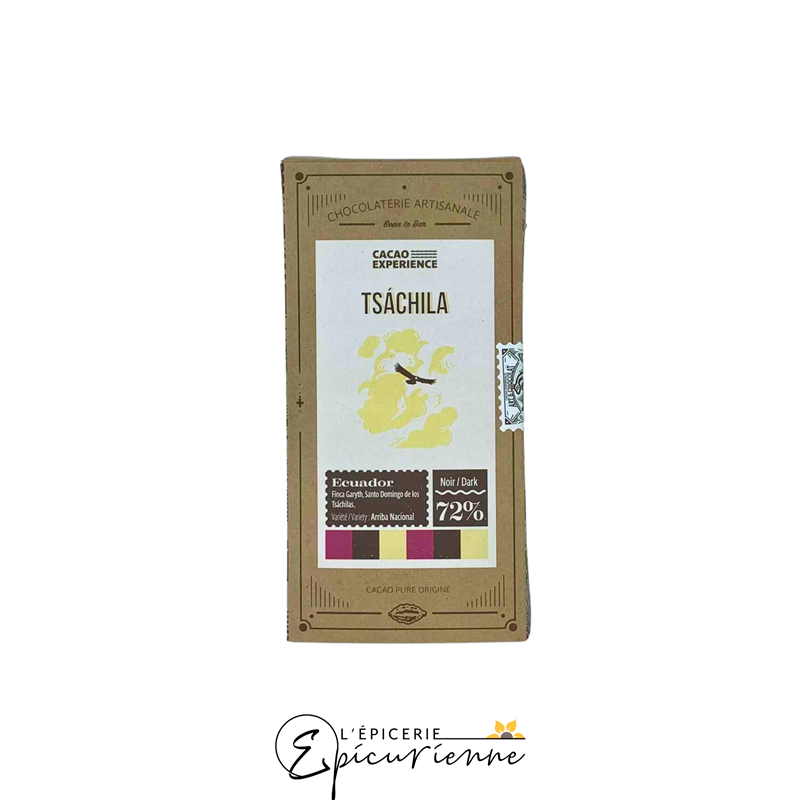 TABLETTE CHOCOLAT NOIR 72% "TSACHILA"