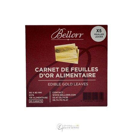 CARNET DE FEUILLES D'OR ALIMENTAIRES