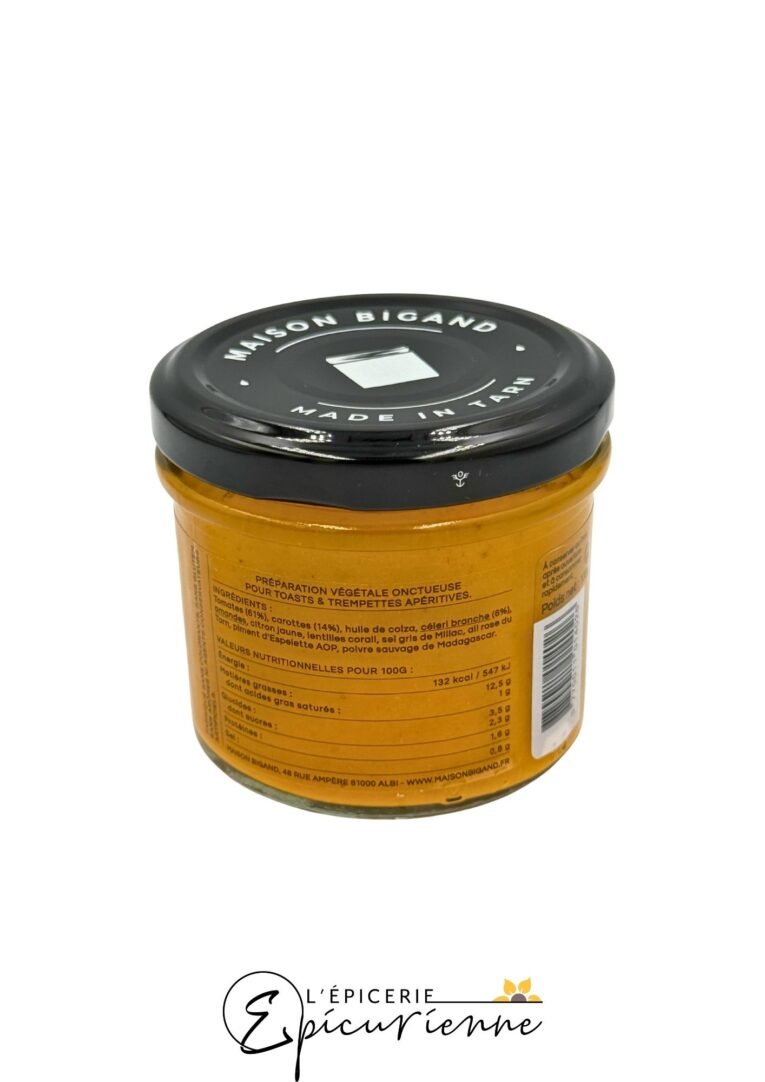 Tartinable tomates rôties carottes et céleri-Maison Bigand