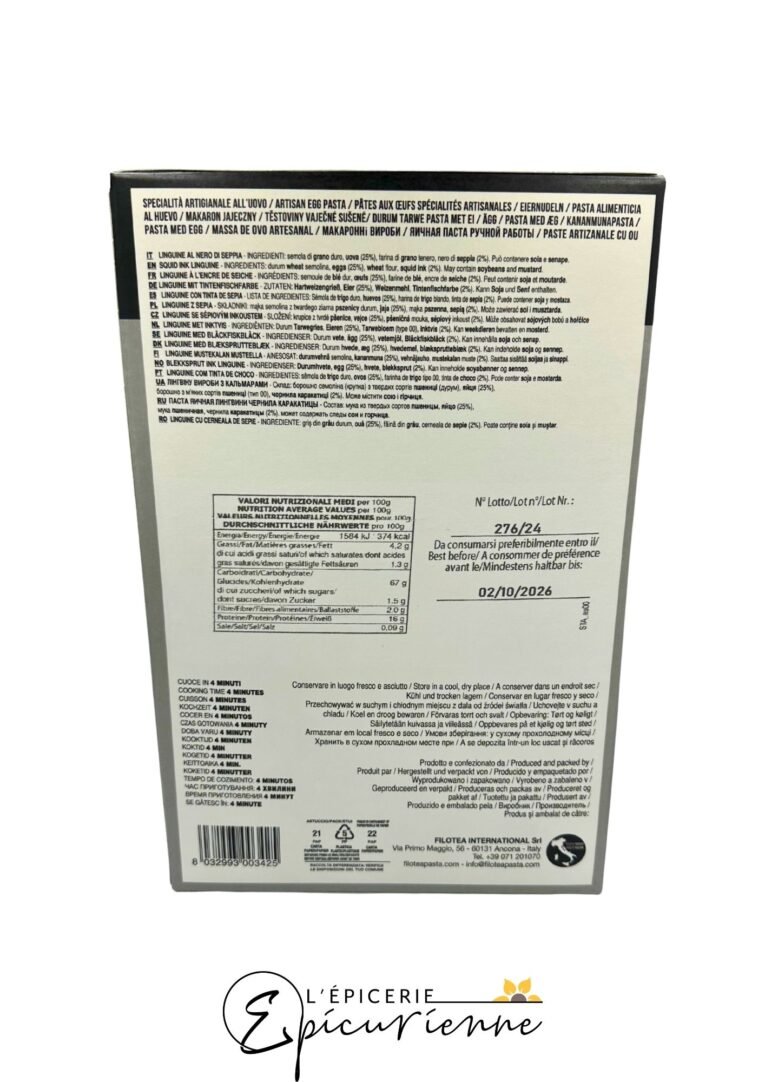Linguine encre de Seiche Filotea – 250 g