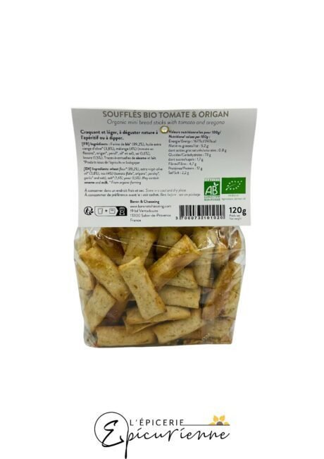 Soufflés Bio tomate et origan Baron & Chassaing