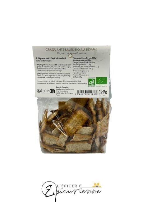 Craquants salés bio au sésame