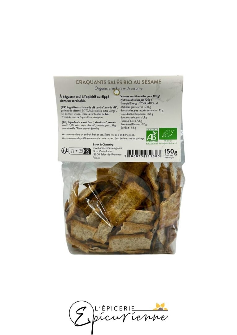 Craquants salés bio au sésame