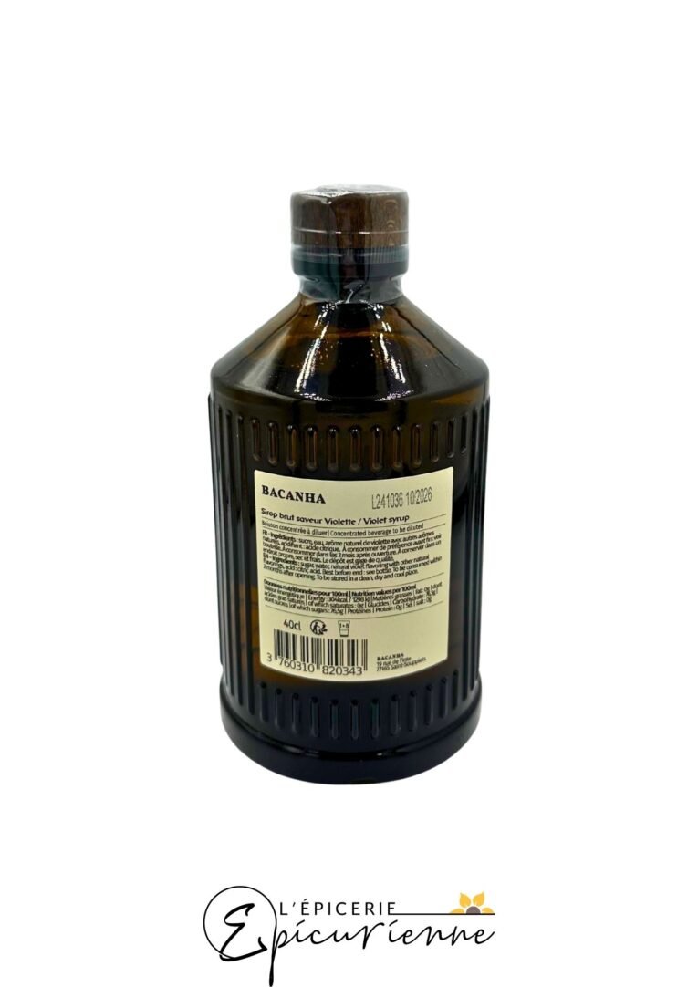 Sirop de violette brut BIO - Bacanha 400ml