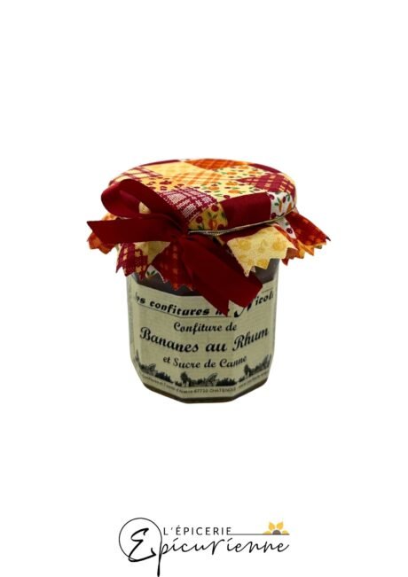 Confiture de bananes au rhum - Nicole 250g