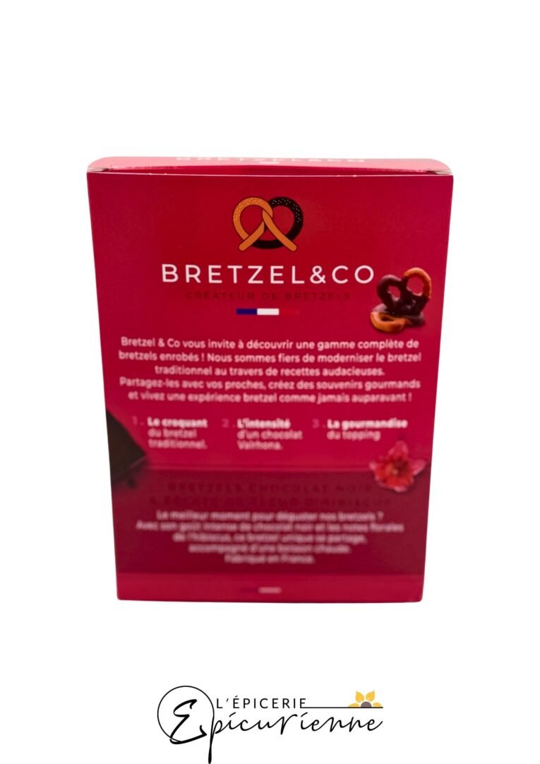 Bretzels chocolat noir et éclats d'Hibiscus – Bretzel & Co