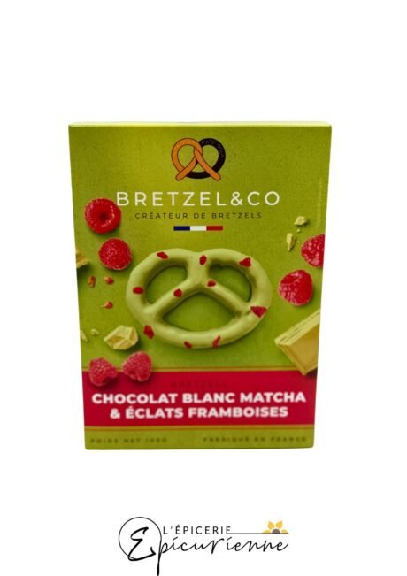 Bretzels chocolat blanc Matcha framboise – Bretzel & Co