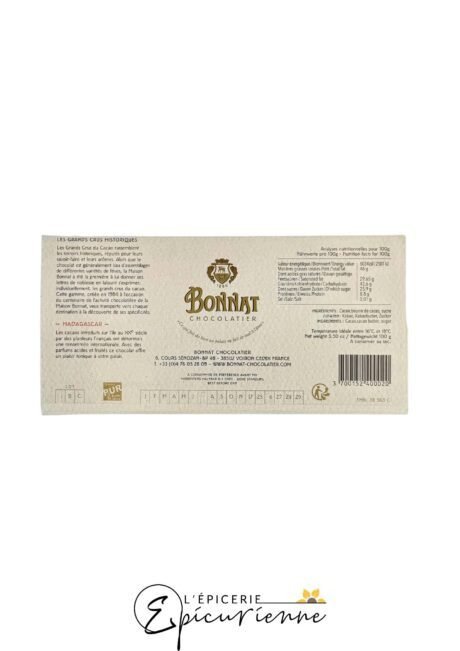 Chocolat noir Bonnat Madagascar - Tablette 100g