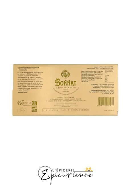 Chocolat Bonnat noir Porcelana - Tablette 100g