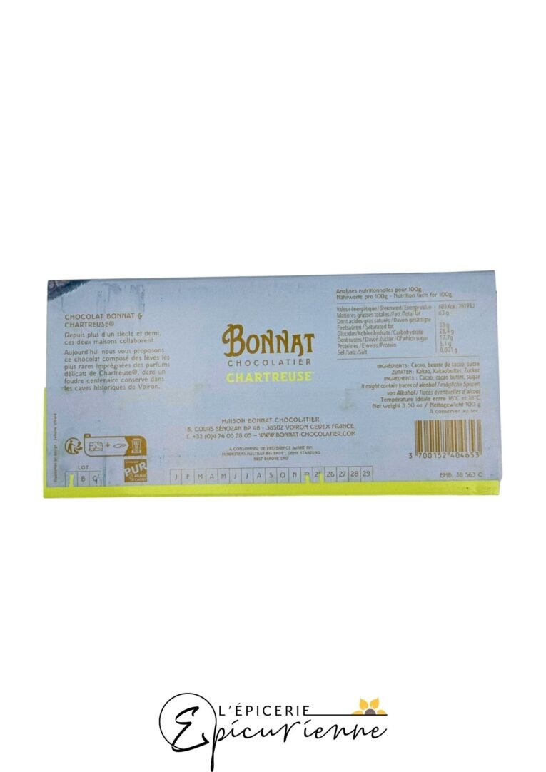 Chocolat noir Bonnat Chartreuse - Tablette 100g
