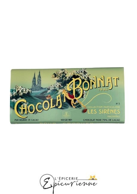 Chocolat noir Bonnat Les sirènes - Tablette 100g