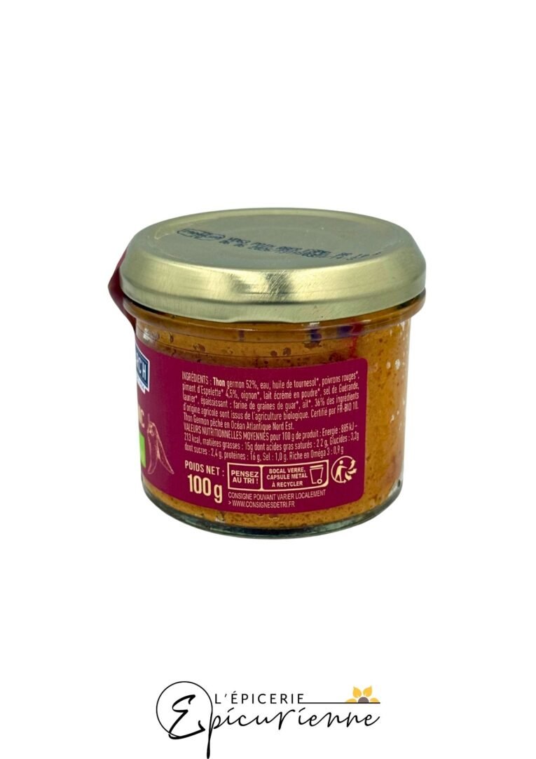 Rillettes de thon blanc Germon au piment – Pointe de Penmarc'h
