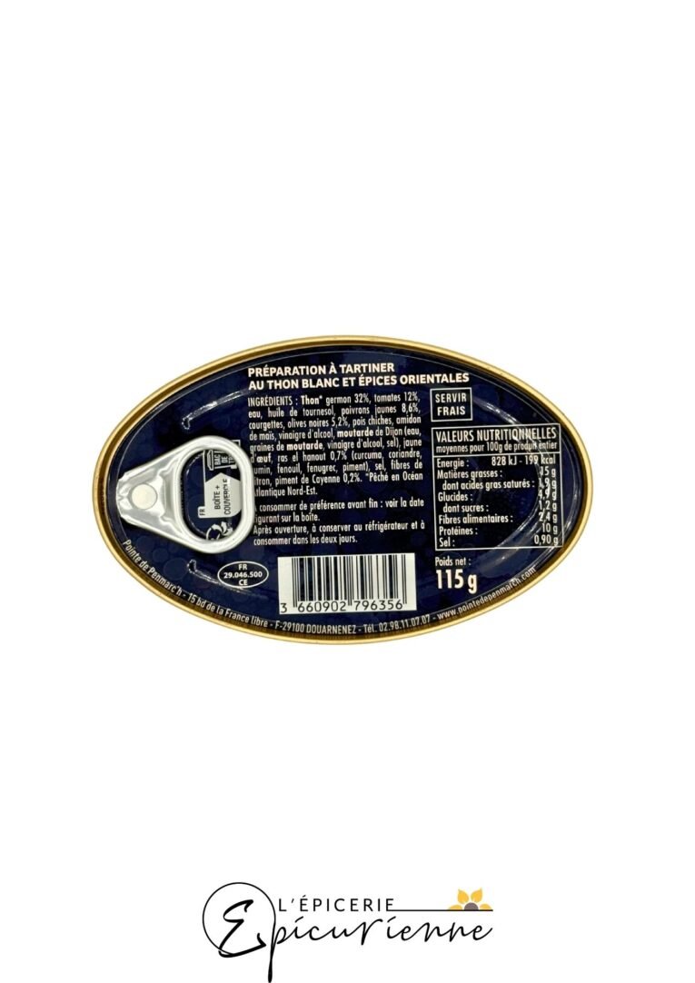 Thon blanc Germon à tartiner aux épices – Pointe de Penmarc’h
