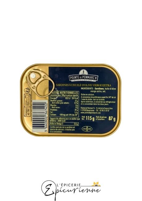 Sardines à l'ancienne et à l'huile d'olive vierge extra — Pointe de penmac'h