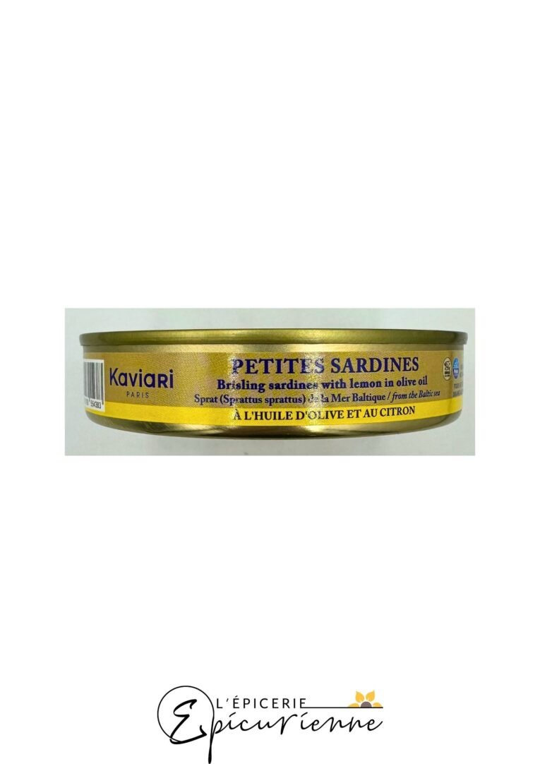 Petites sardines à l'huile d'olive et au citron - Kaviari
