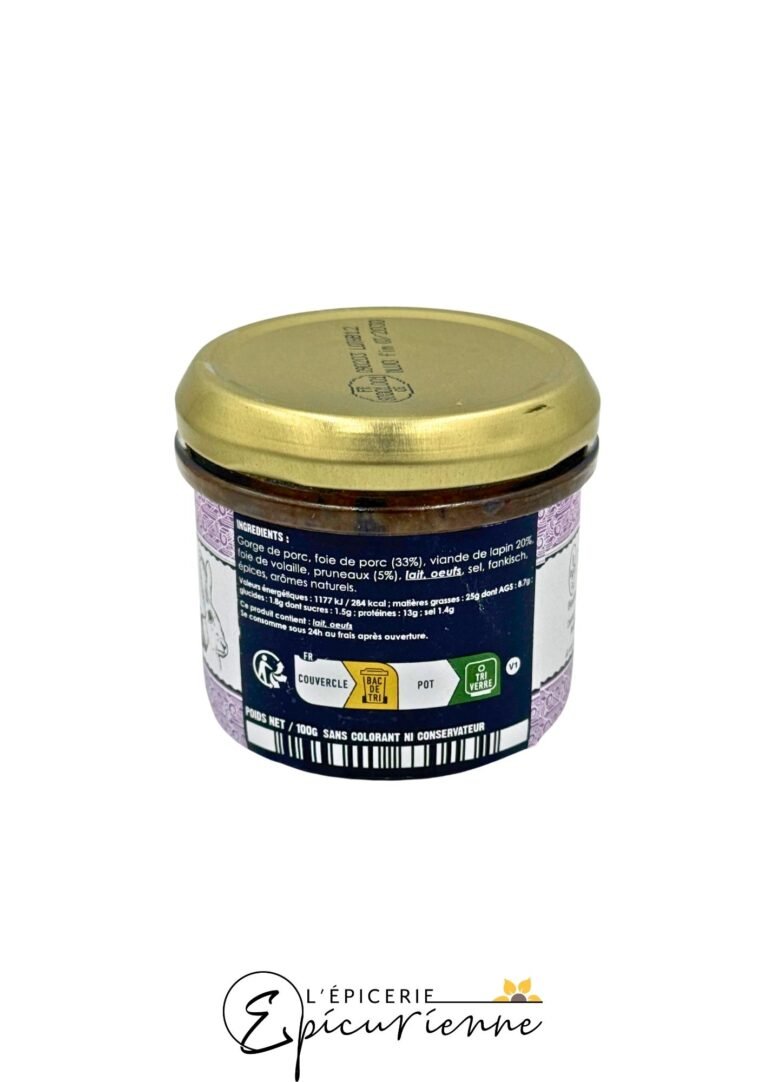 Terrine de lapin aux pruneaux– Picotti Picotta