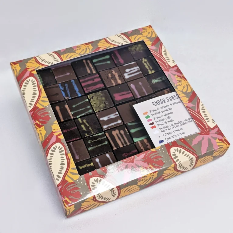 Mini coffret choco cubes 9 pièces – Plaisir Partagé