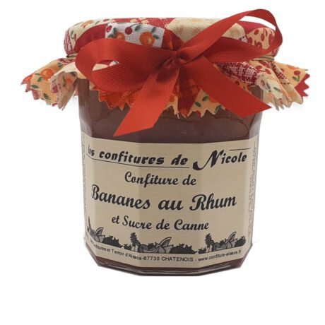 Confiture de bananes au rhum - Nicole 450g
