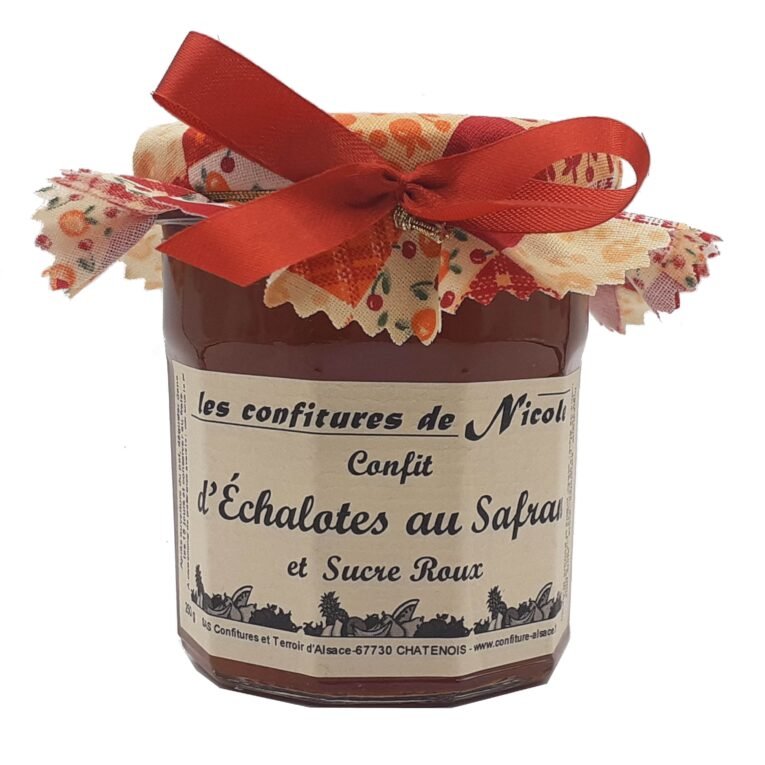 Confit d'echalotes au safran et sucre roux - Nicole 85g