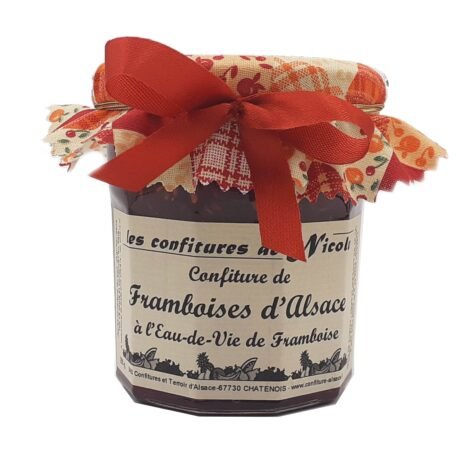 Confiture de framboises à l'eau de vie - Nicole 125g