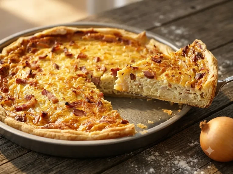Recette de la tarte à l'oignon alsacienne (Zewelwaï)